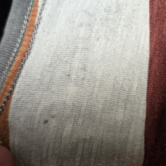 American Eagle Striped Multicolor V-Neck Men's Shirt Large - Picture 5 of 8